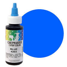 2oz. bottle of ChefMaster oil-based candy color - BLUE