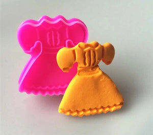 Dress Shape Stamp Sugarcraft Cake Decorating Tools Fondant Plunger Cutter