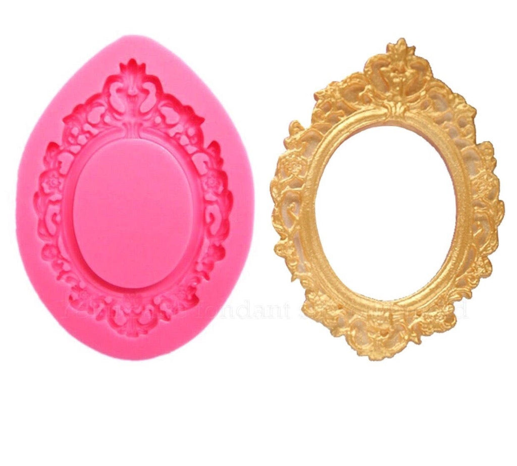 Retro Fashion Frame shape for Cake decorating Chocolate Mold fondant silicone mold