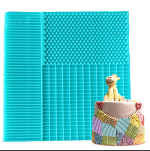 Stripe Lace Mat/Mermaid Fish Scale/Grid Fondant Embosser Texture Mold