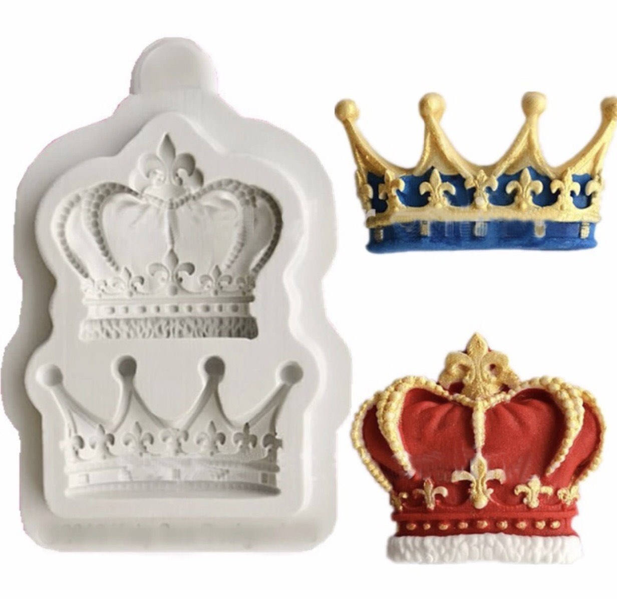 Princess Queen Crowns 3D Silicone Mold Fondant Molds