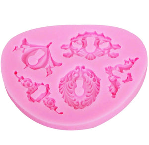 Retro Lace Roma relief Classical key hole Fondant Mold