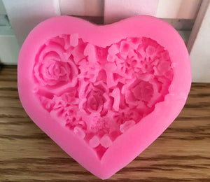 Flower Heart Shaped Silicone Mold