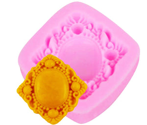 Flowers Gem Pearl Silicone Mold Relief 3