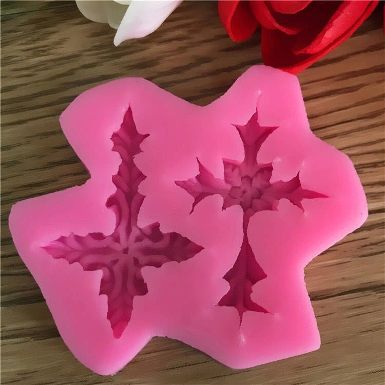 3D Cross leaf  Silicone Fondant Molds