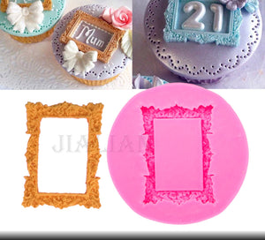 Retro frame Party decorating fondant silicone mold