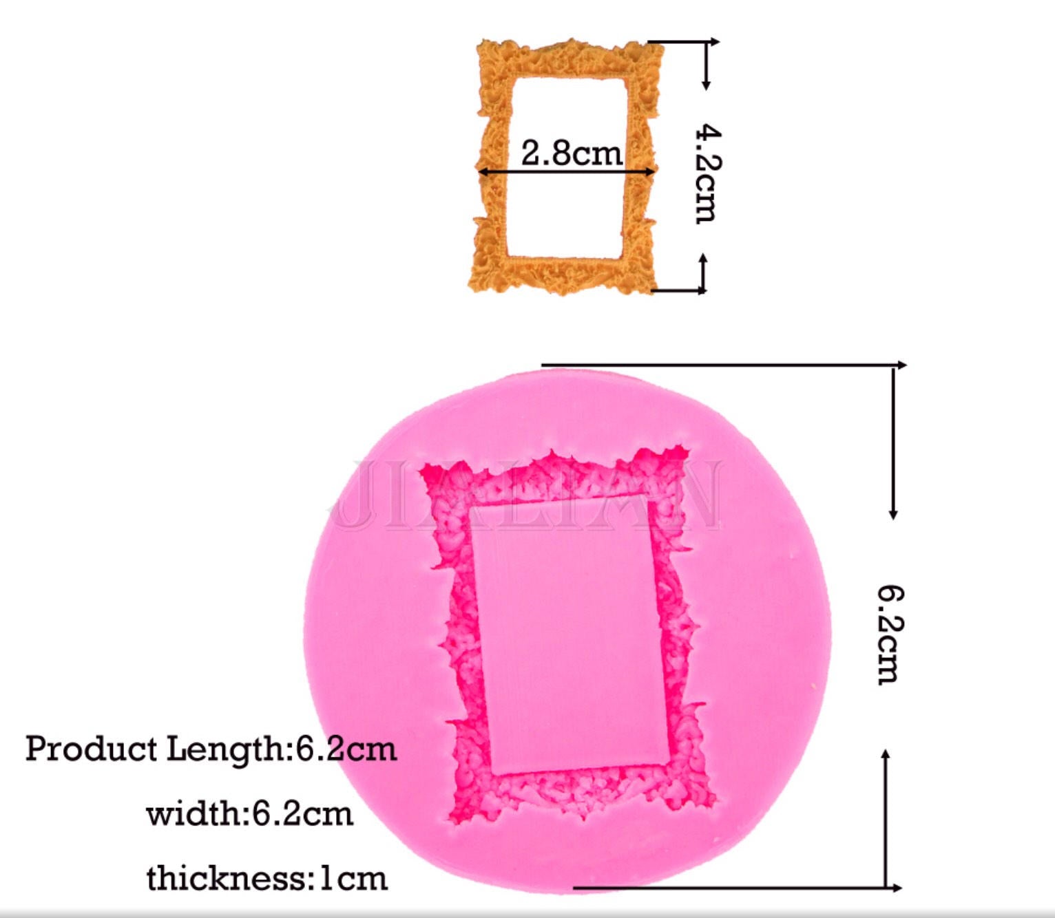 Retro frame Party decorating fondant silicone mold