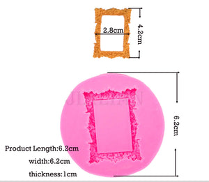 Retro frame Party decorating fondant silicone mold