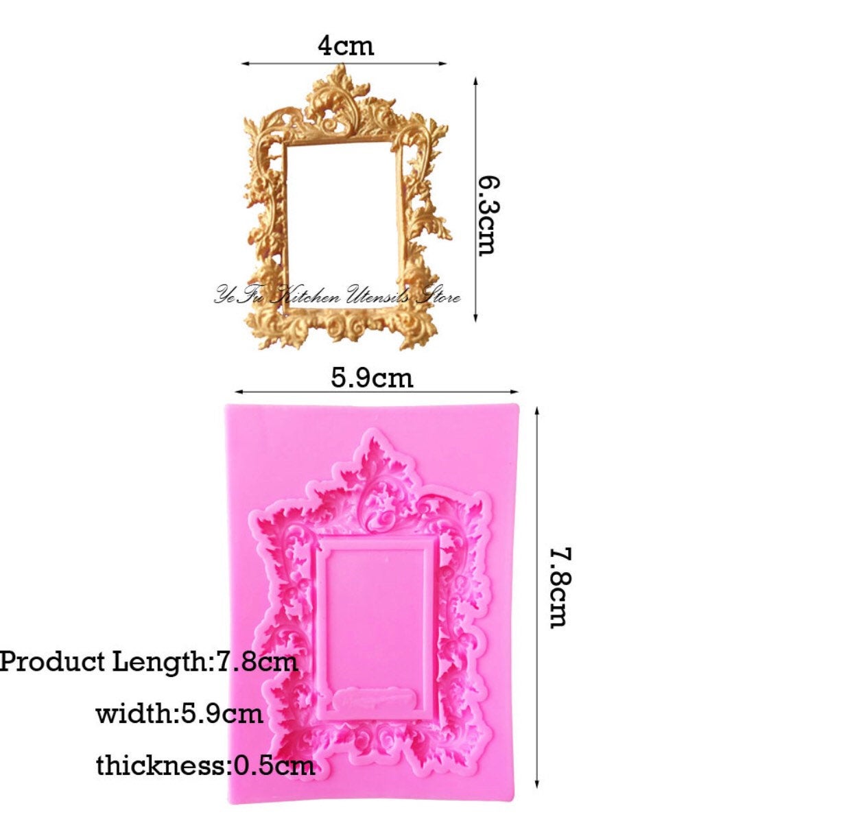 Picture frame silicone mold