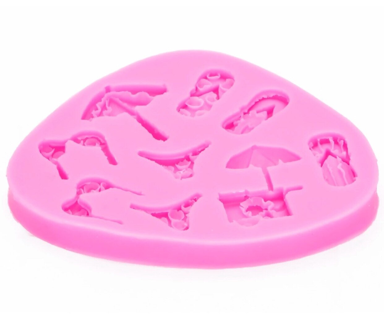 Shade Beach bikini beach Shaped fondant silicone moulds