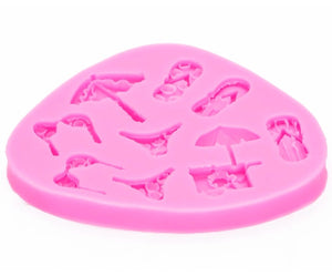 Shade Beach bikini beach Shaped fondant silicone moulds