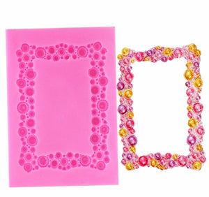 3D Photo frame diamond cake gem Sugarcraft Silicone molds