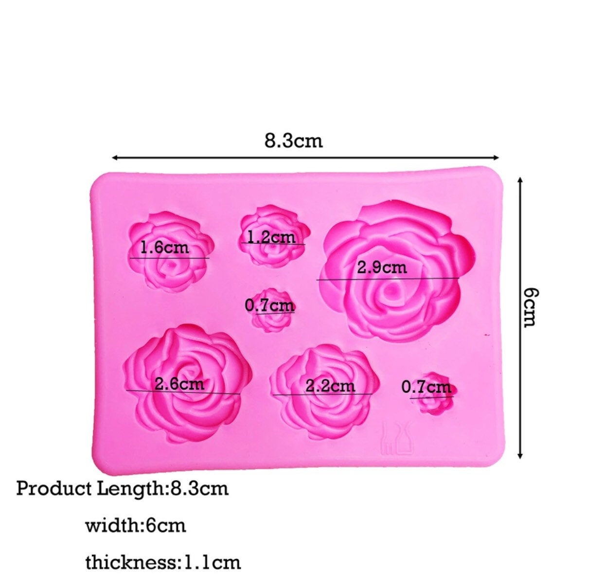 3D Silicone Rose Shape Mold