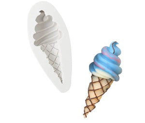 Swirl Scoop Ice Cream Cone Silicone Mold