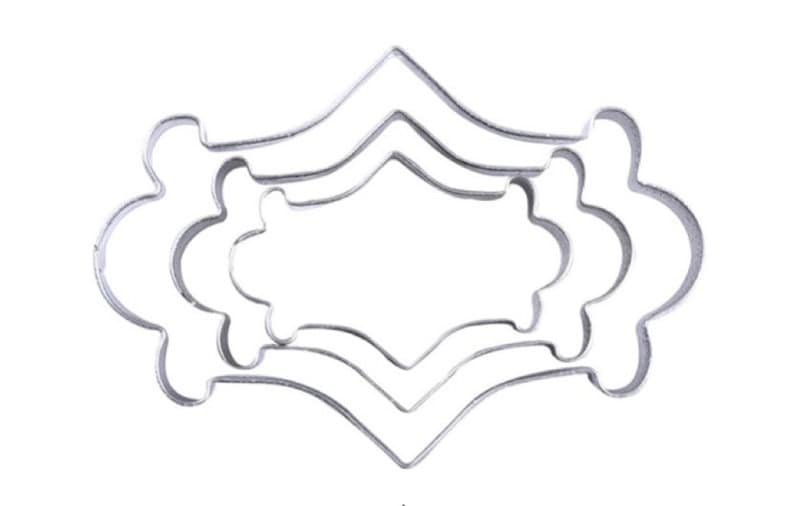 3 Piece Plaque Cookie Cutter - Style A