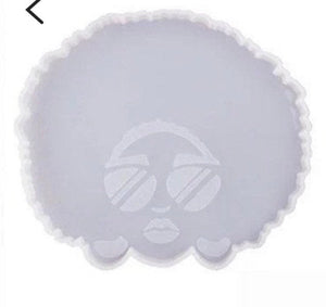 Afro Sunglass Coaster Mold