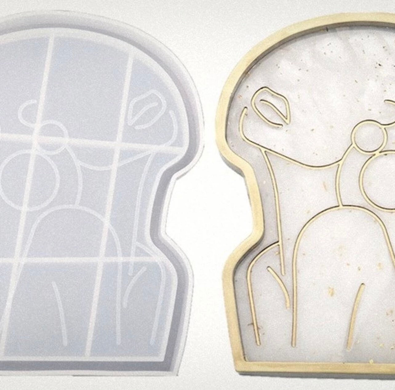 Lady Silhouette Coaster Mold