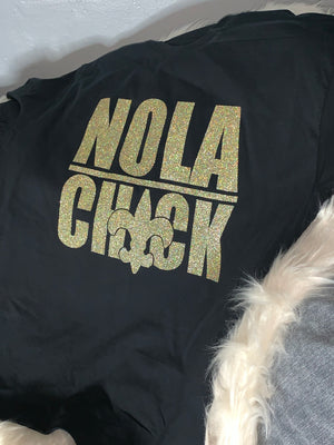 NOLA Chick T shirt - Glitter
